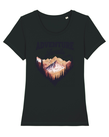 in stil grunge - Adventure awaits for you Black