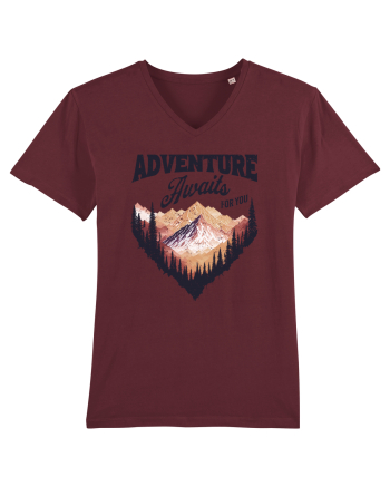 in stil grunge - Adventure awaits for you Burgundy