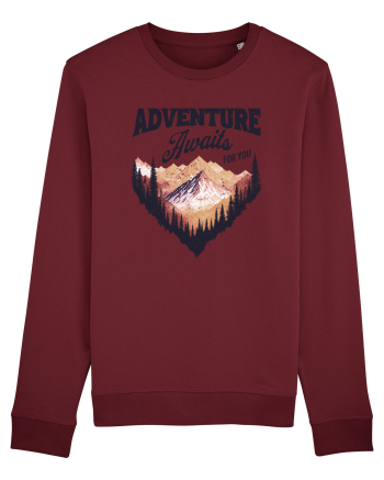 in stil grunge - Adventure awaits for you Burgundy
