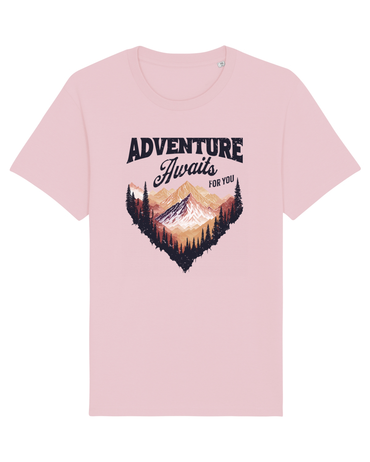 Tricou mânecă scurtă Unisex Rocker Cotton Pink