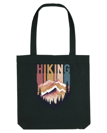 in stil grunge - Hiking emblem Black