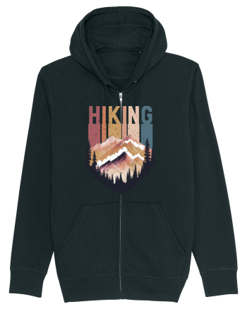 in stil grunge - Hiking emblem Black