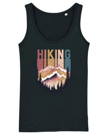 in stil grunge - Hiking emblem Black