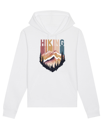 in stil grunge - Hiking emblem White
