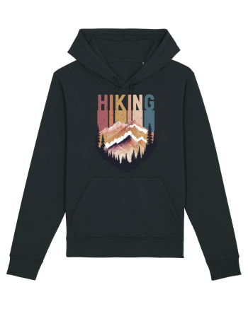 in stil grunge - Hiking emblem Black