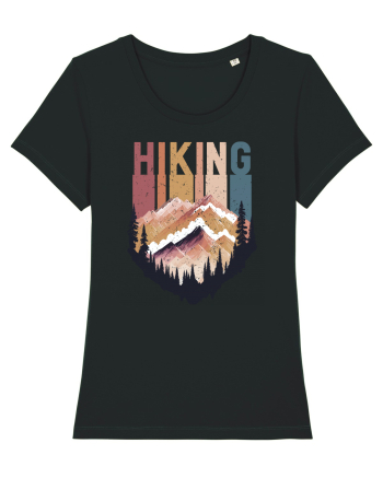 in stil grunge - Hiking emblem Black
