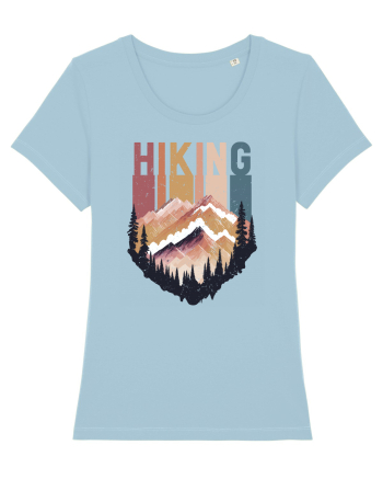 in stil grunge - Hiking emblem Sky Blue