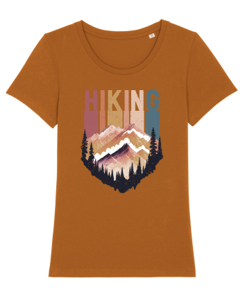 in stil grunge - Hiking emblem Roasted Orange