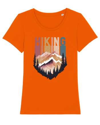 in stil grunge - Hiking emblem Bright Orange