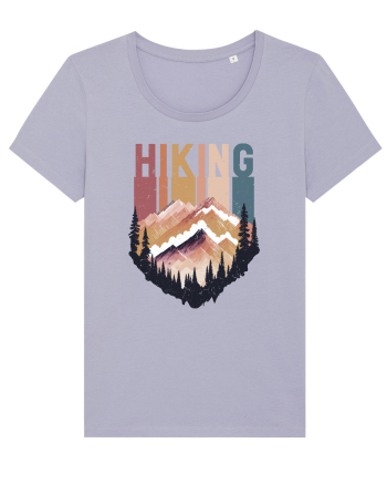 in stil grunge - Hiking emblem Lavender
