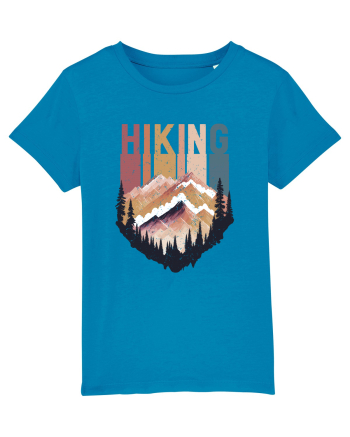 in stil grunge - Hiking emblem Azur