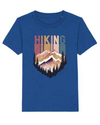 in stil grunge - Hiking emblem Majorelle Blue