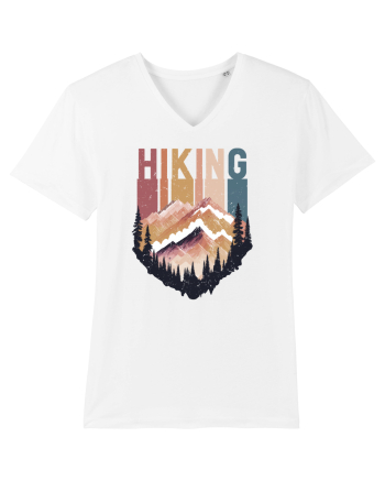in stil grunge - Hiking emblem White