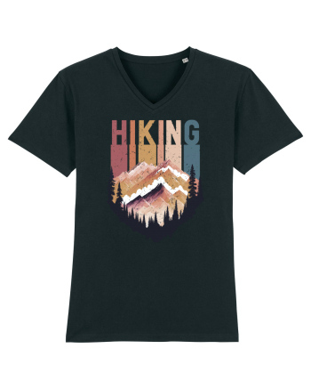in stil grunge - Hiking emblem Black