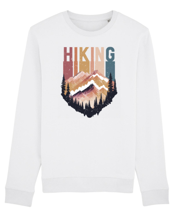 in stil grunge - Hiking emblem White