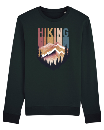 in stil grunge - Hiking emblem Black