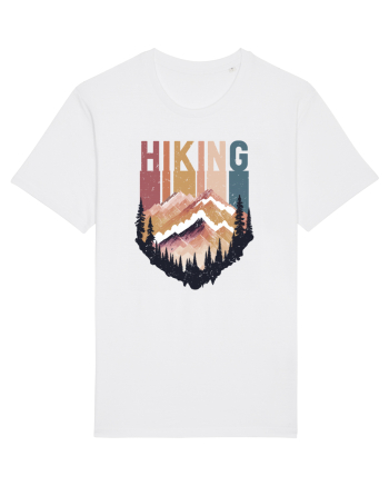 in stil grunge - Hiking emblem White