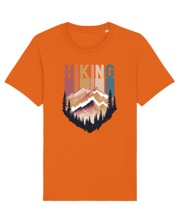 in stil grunge - Hiking emblem Bright Orange
