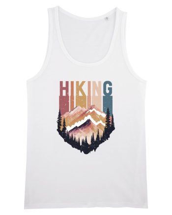 in stil grunge - Hiking emblem White