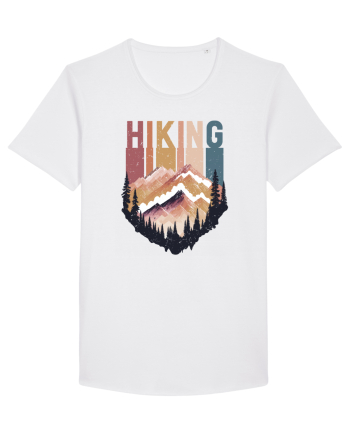 in stil grunge - Hiking emblem White