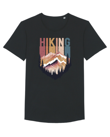 in stil grunge - Hiking emblem Black