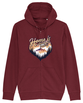in stil grunge - Home is where your heart is Burgundy