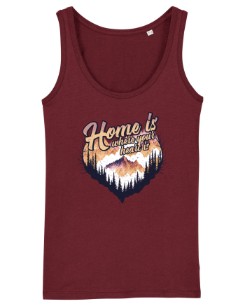 in stil grunge - Home is where your heart is Burgundy