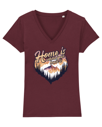 in stil grunge - Home is where your heart is Burgundy