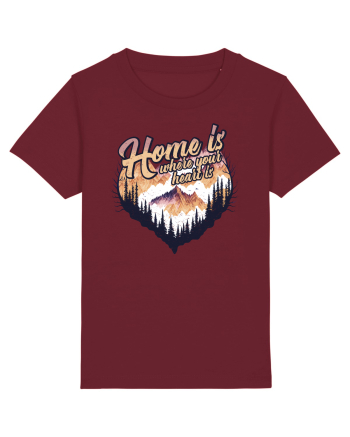 in stil grunge - Home is where your heart is Burgundy