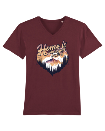 in stil grunge - Home is where your heart is Burgundy
