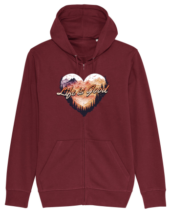 in stil grunge - Life is good Burgundy