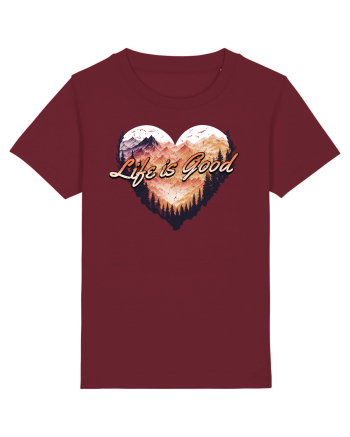 in stil grunge - Life is good Burgundy