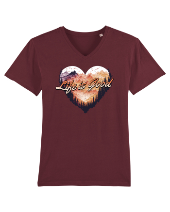 in stil grunge - Life is good Burgundy