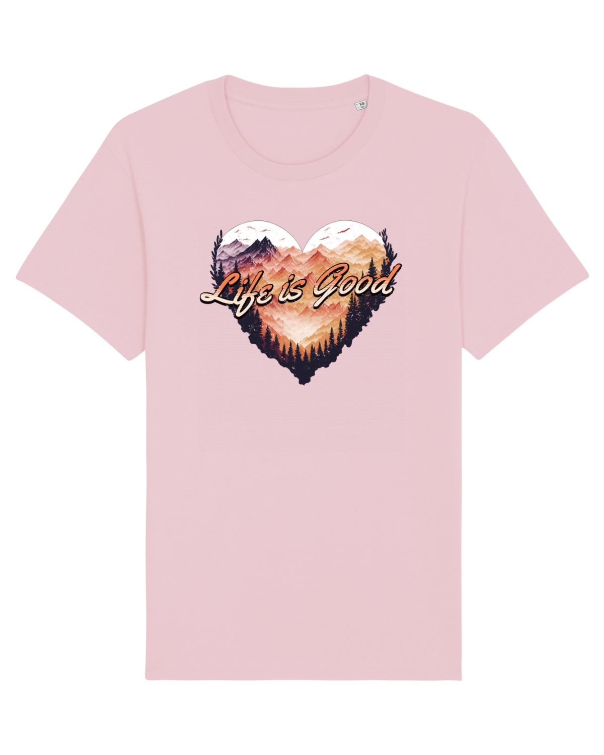 Tricou mânecă scurtă Unisex Rocker Cotton Pink