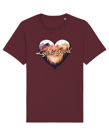 in stil grunge - Life is good Burgundy