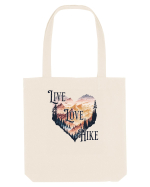 in stil grunge - Live love hike Sacoșă textilă