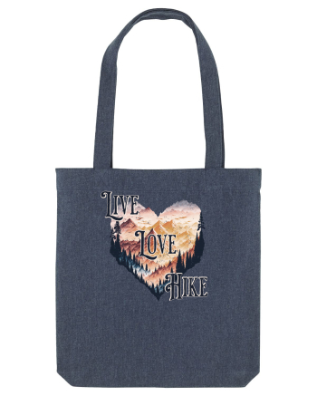 in stil grunge - Live love hike Midnight Blue
