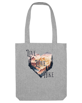 in stil grunge - Live love hike Heather Grey