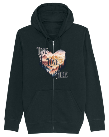 in stil grunge - Live love hike Black