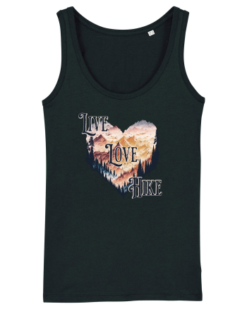 in stil grunge - Live love hike Black
