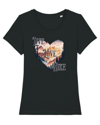 in stil grunge - Live love hike Black