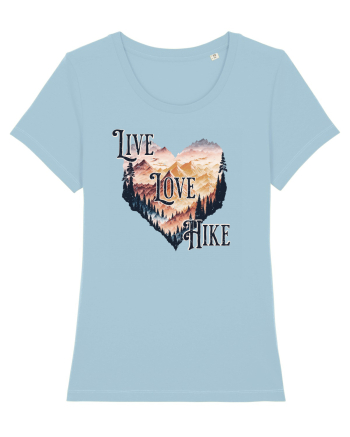 in stil grunge - Live love hike Sky Blue