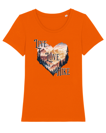 in stil grunge - Live love hike Bright Orange