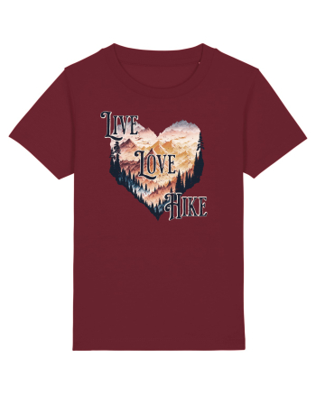 in stil grunge - Live love hike Burgundy