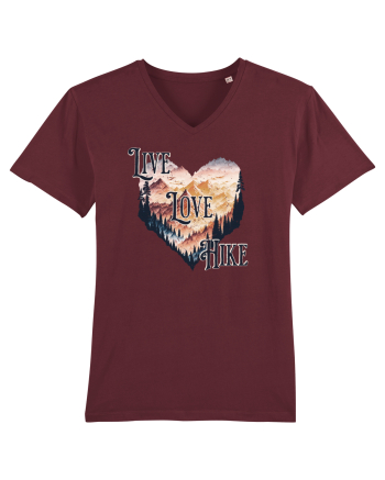 in stil grunge - Live love hike Burgundy