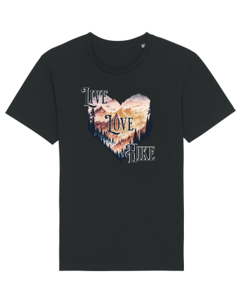 in stil grunge - Live love hike Black