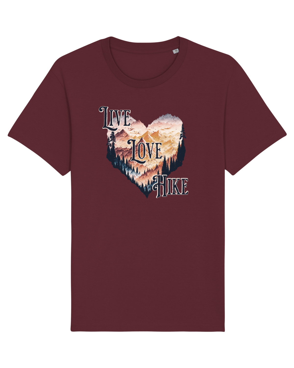 Tricou mânecă scurtă Unisex Rocker Burgundy