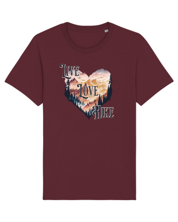 in stil grunge - Live love hike Burgundy