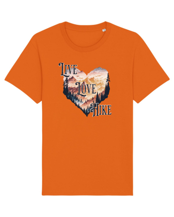 in stil grunge - Live love hike Bright Orange