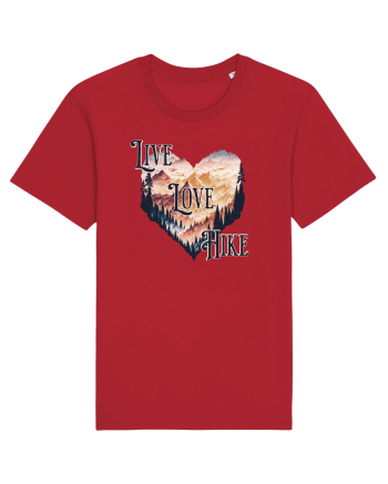 in stil grunge - Live love hike Red